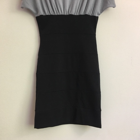 🔺️Sold🔺️ Gray/Black kimono sleeves Sheath Dress - Picture 5 of 7